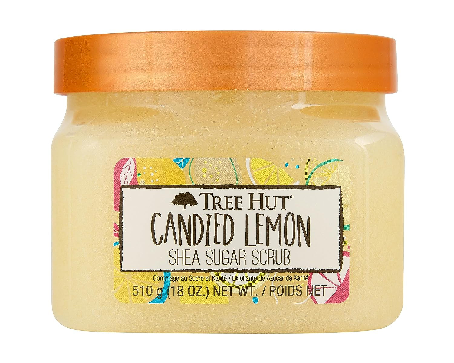 Shea Sugar Scrub Candied Lemon, 18Oz, Ultra Hydrating and Exfoliating Scrub for Nourishing Essential Body Care