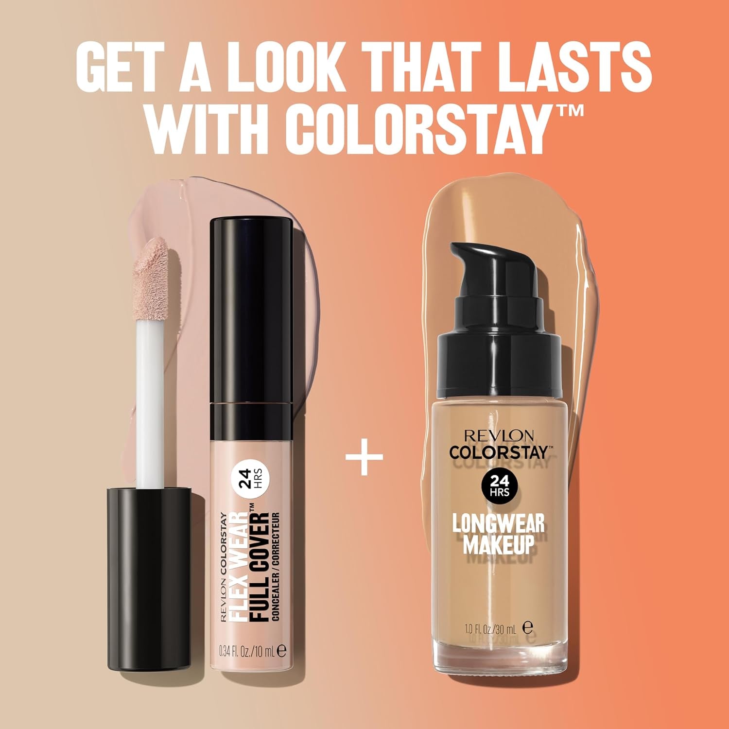 Colorstay Flex Wear, Full Cover Non-Creasing Concealer, Infused with Hyaluronic Acid & Vitamin E, Flexible Longwear, 040 Medium, 0.34 Fl Oz.