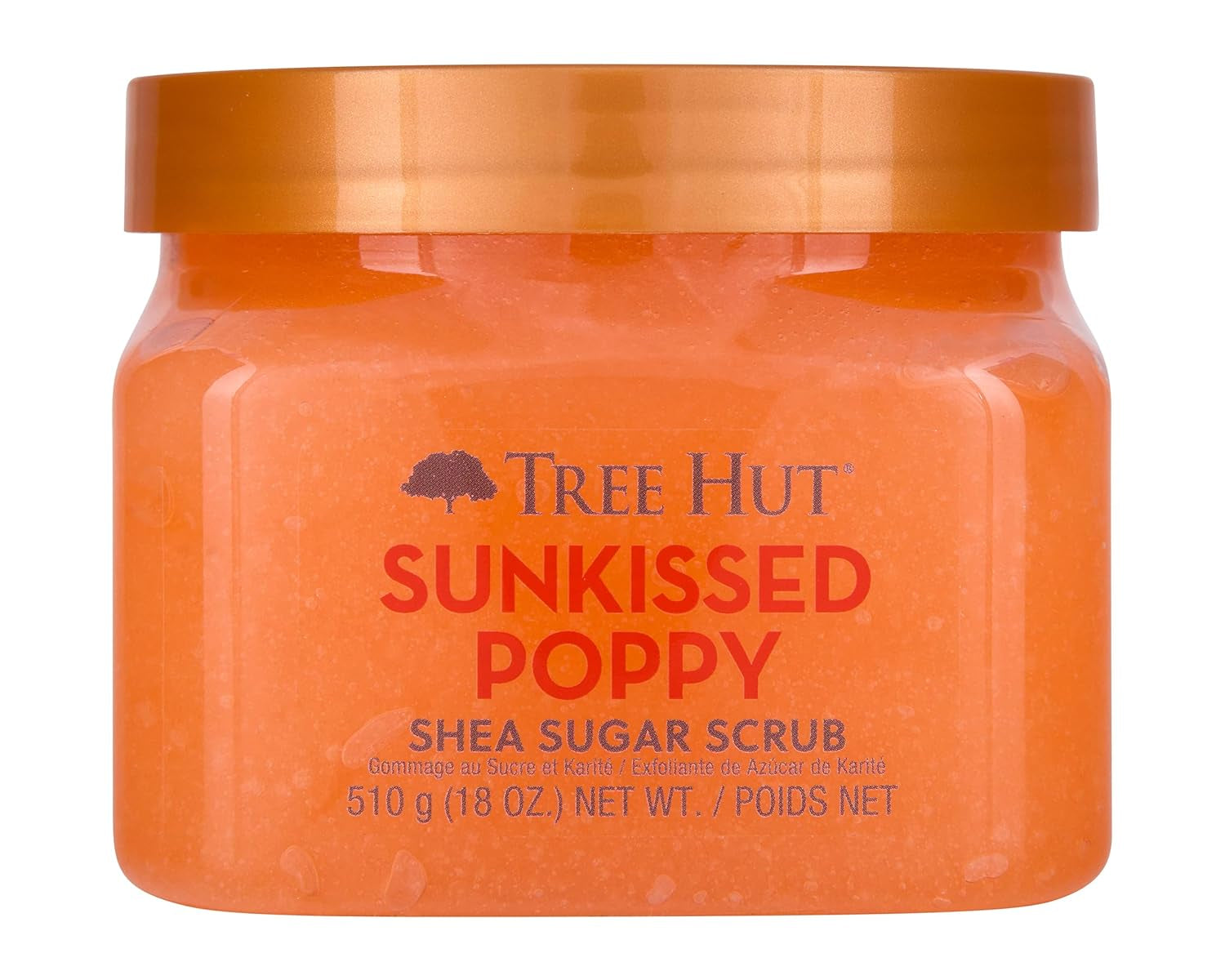 Sunkissed Poppy Shea Sugar Scrub | Exfoliating Body Scrub Removes Dead, Dry Skin for a Soft & Hydrated Feel | Nourishing Essential Body Care | 18 Fl Oz.