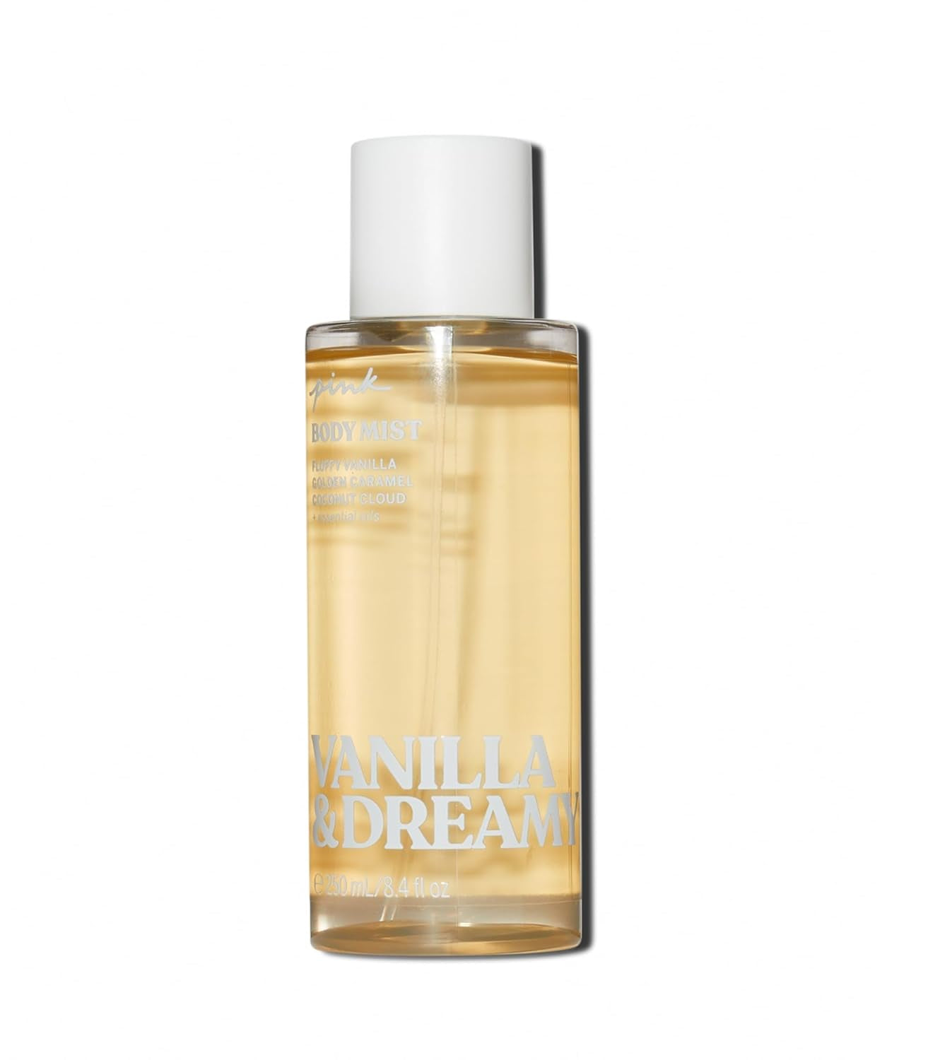 PINK Vanilla & Dreamy Body Mist, Notes of Coconut, Vanilla & Caramel, Body Spray for Women (8.4 Oz)