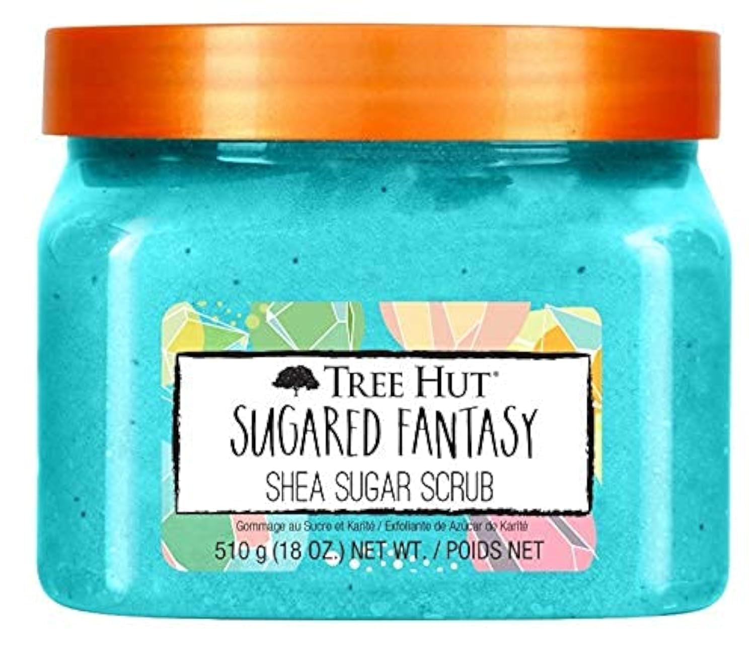 Sugared Fantasy Shea Sugar Scrub | Exfoliating Body Scrub Removes Dead, Dry Skin for a Soft & Hydrated Feel | Nourishing Essential Body Care | 18 Fl Oz.