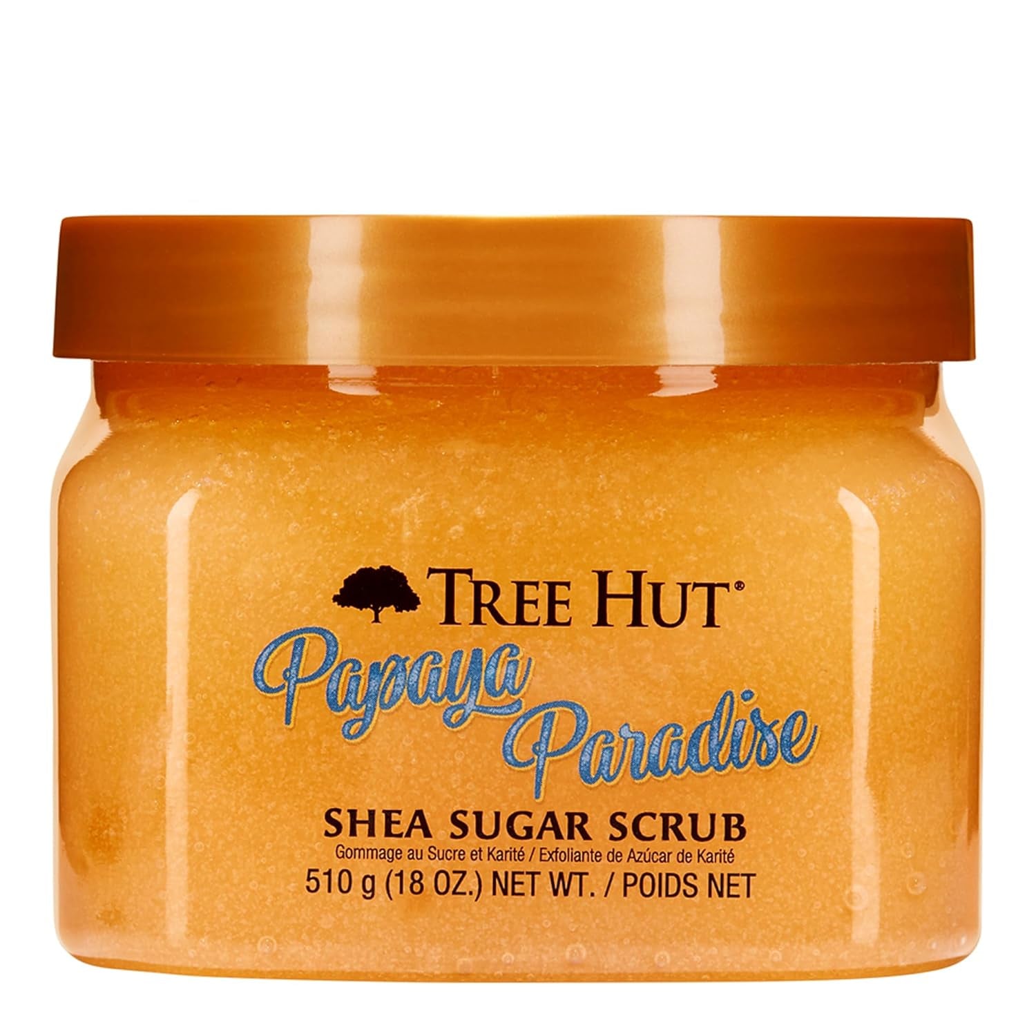 Papaya Paradise Shea Sugar Scrub | Exfoliating Body Scrub Removes Dead, Dry Skin for a Soft & Hydrated Feel | Nourishing Essential Body Care | 18 Fl Oz.