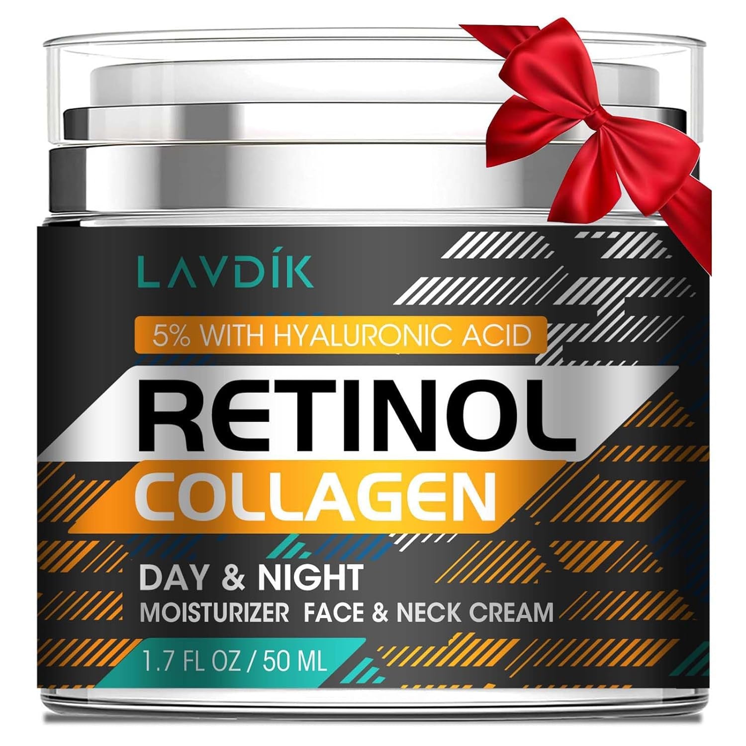 Retinol Cream for Face with Hyaluronic Acid, Moisturizer anti Aging Collagen Cream for Women and Men, Reduce Wrinkles & Fine Lines Day & Night (1.7 FL OZ)