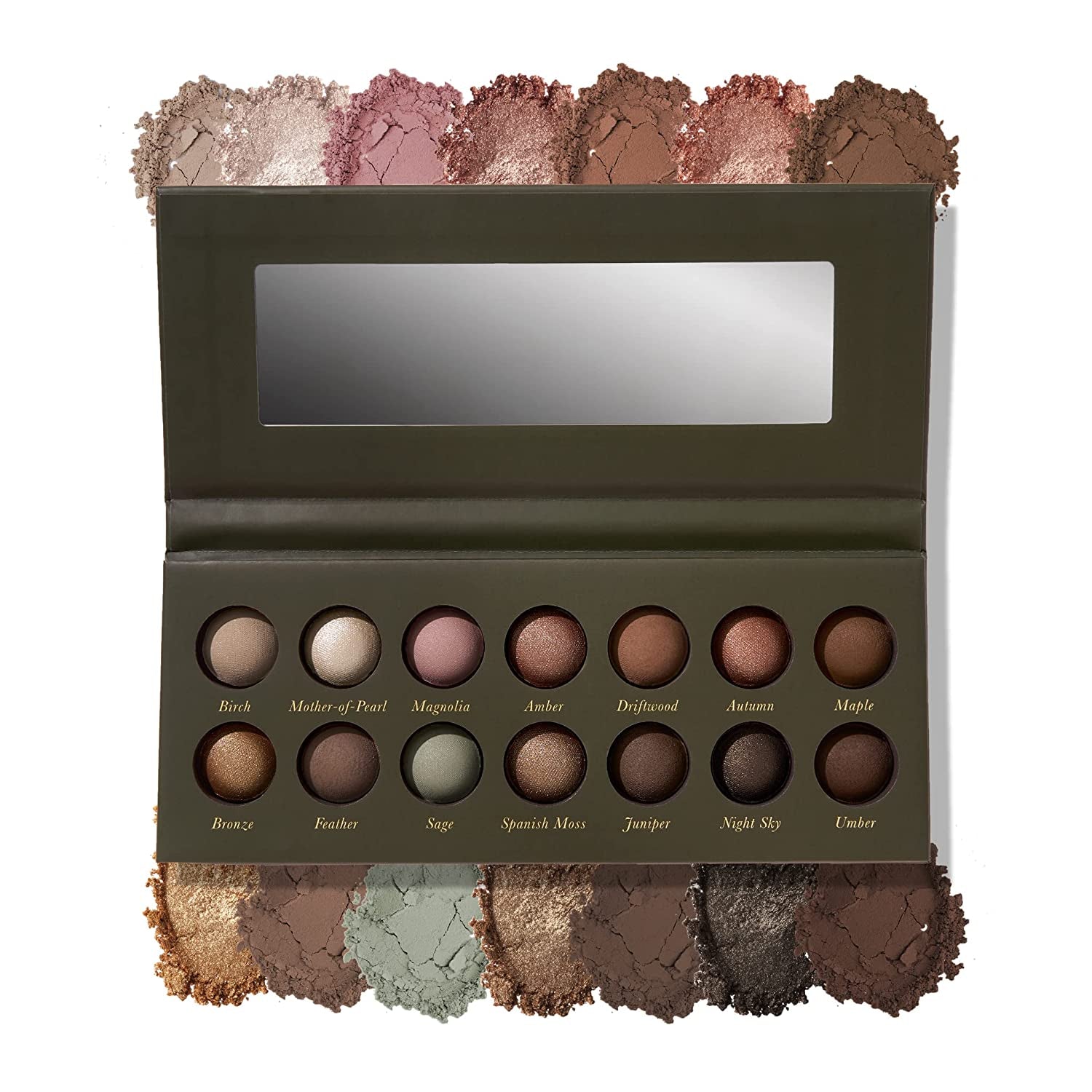 the Delectables Earthy Essentials Baked Eyeshadow Palette | 14 Pigmented Eyeshadows Blendable Natural Look