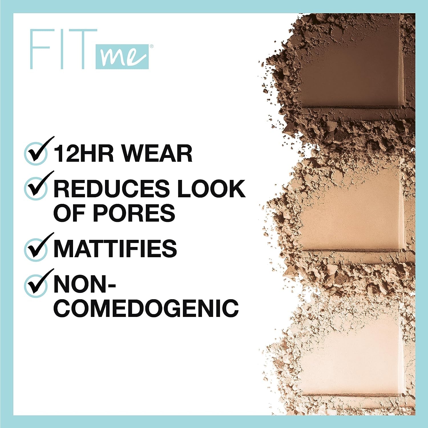 Fit Me Matte + Poreless Pressed Face Powder Makeup & Setting Powder, Creamy Beige, 1 Count (Pack of 2)