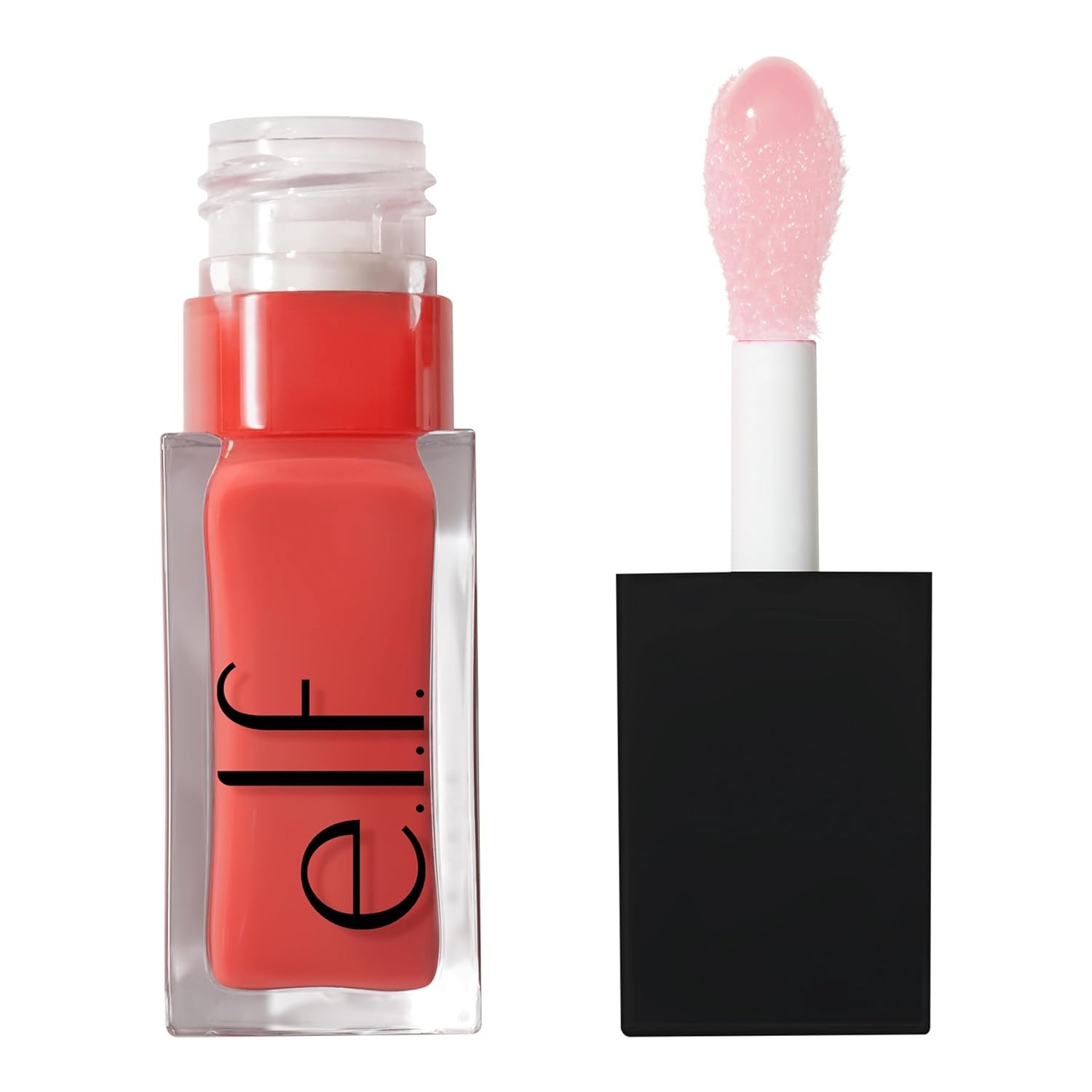 Glow Reviver Lip Oil, Nourishing Tinted Lip Oil for a High-Shine Finish, Infused with Jojoba Oil, Vegan & Cruelty-Free, Coral Fixation