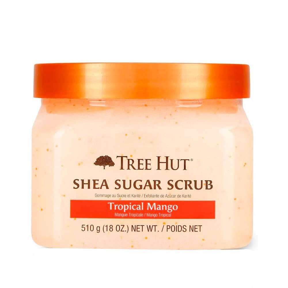 Shea Sugar Scrub Tropical Mango, 18Oz, Ultra Hydrating and Exfoliating Scrub for Nourishing Essential Body Care