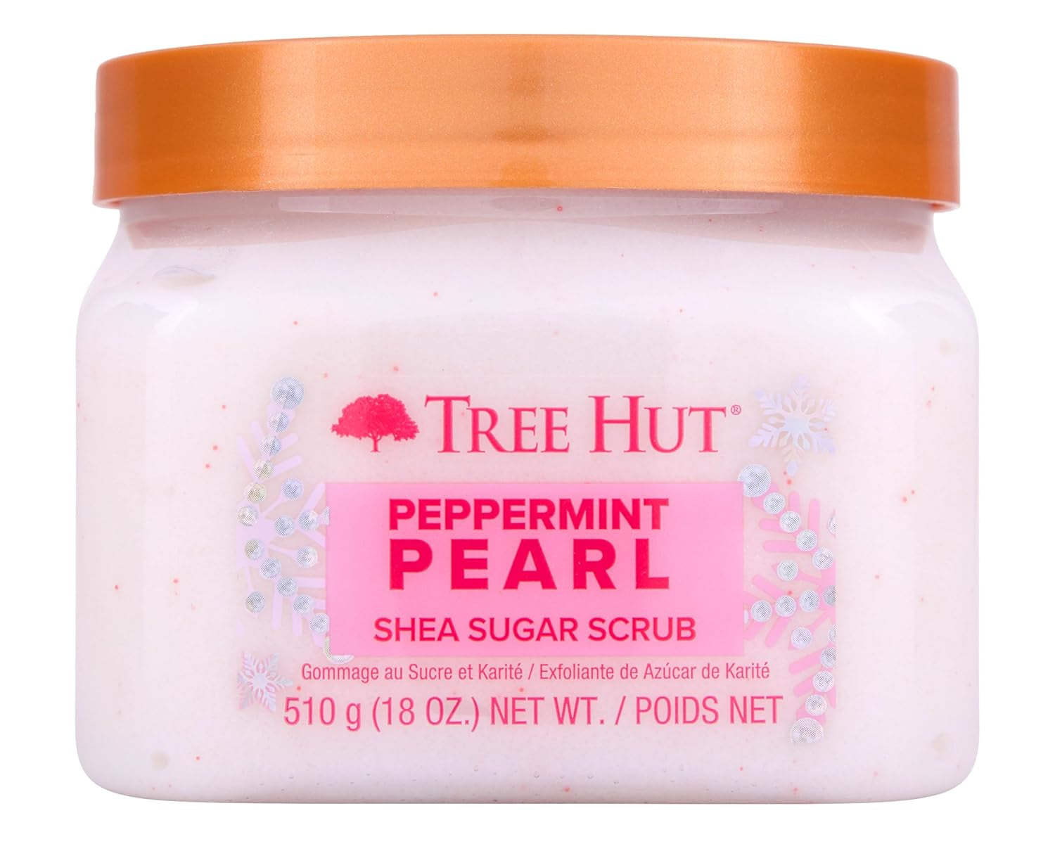 Peppermint Pearl Shea Sugar Scrub | Exfoliating Body Scrub Removes Dead, Dry Skin for a Soft & Hydrated Feel | Limited Edition Holiday | Nourishing Essential Body Care | 18 Fl Oz.