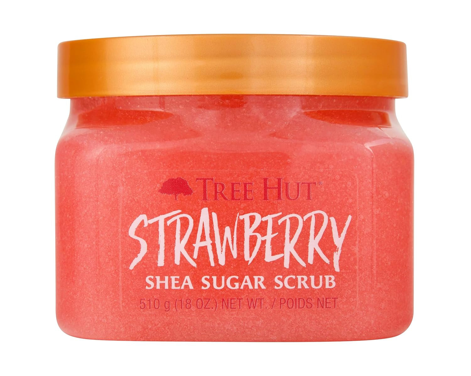 Strawberry Shea Sugar Scrub | Exfoliating Body Scrub Removes Dead, Dry Skin for a Soft & Hydrated Feel | Nourishing Essential Body Care | 18 Fl Oz.