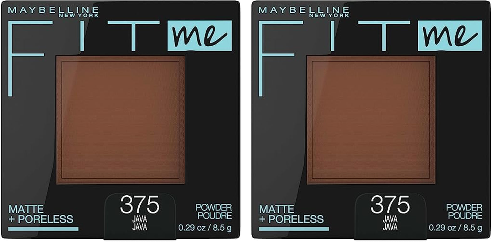 Fit Me Matte + Poreless Pressed Face Powder Makeup, Java, 1 Count (Pack of 2)