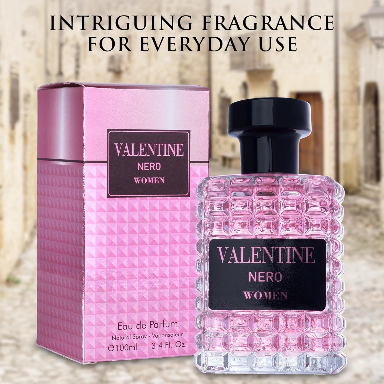 Valentine for Women Eau De Parfum - Amber Floral Jasmine, Bourbon Vanilla & Woods Oriental-Floral Fragrance with a Modern Twist Elegant 100Ml Bottle Packed in Paper Box