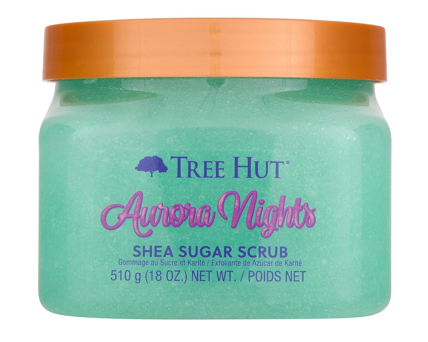 Aurora Nights Shea Sugar Scrub | Exfoliating Body Scrub Removes Dead, Dry Skin for a Soft & Hydrated Feel | Nourishing Essential Body Care | 18 Fl Oz.