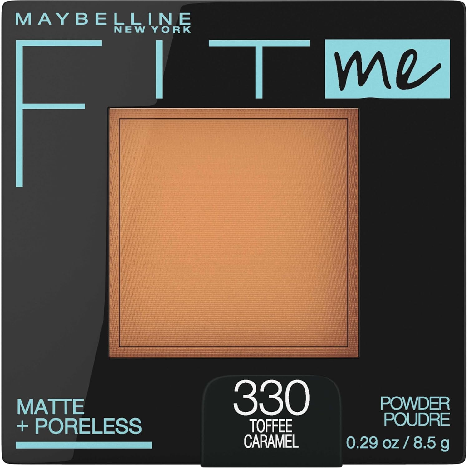 Fit Me Matte + Poreless Pressed Face Powder Makeup & Setting Powder, Toffee, 1 Count