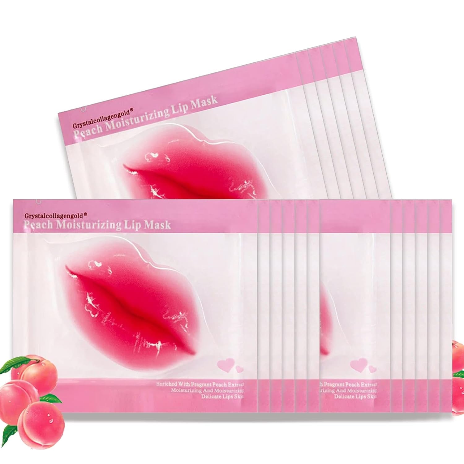 30 PCS Collagen Lip Mask Crystal Lip Care Gel Pads for Moisturizing & Reducing Chapped, Smoothing Lip Fine Lines-Lip Patches for Firms & Hydrate and Plump Your Lips