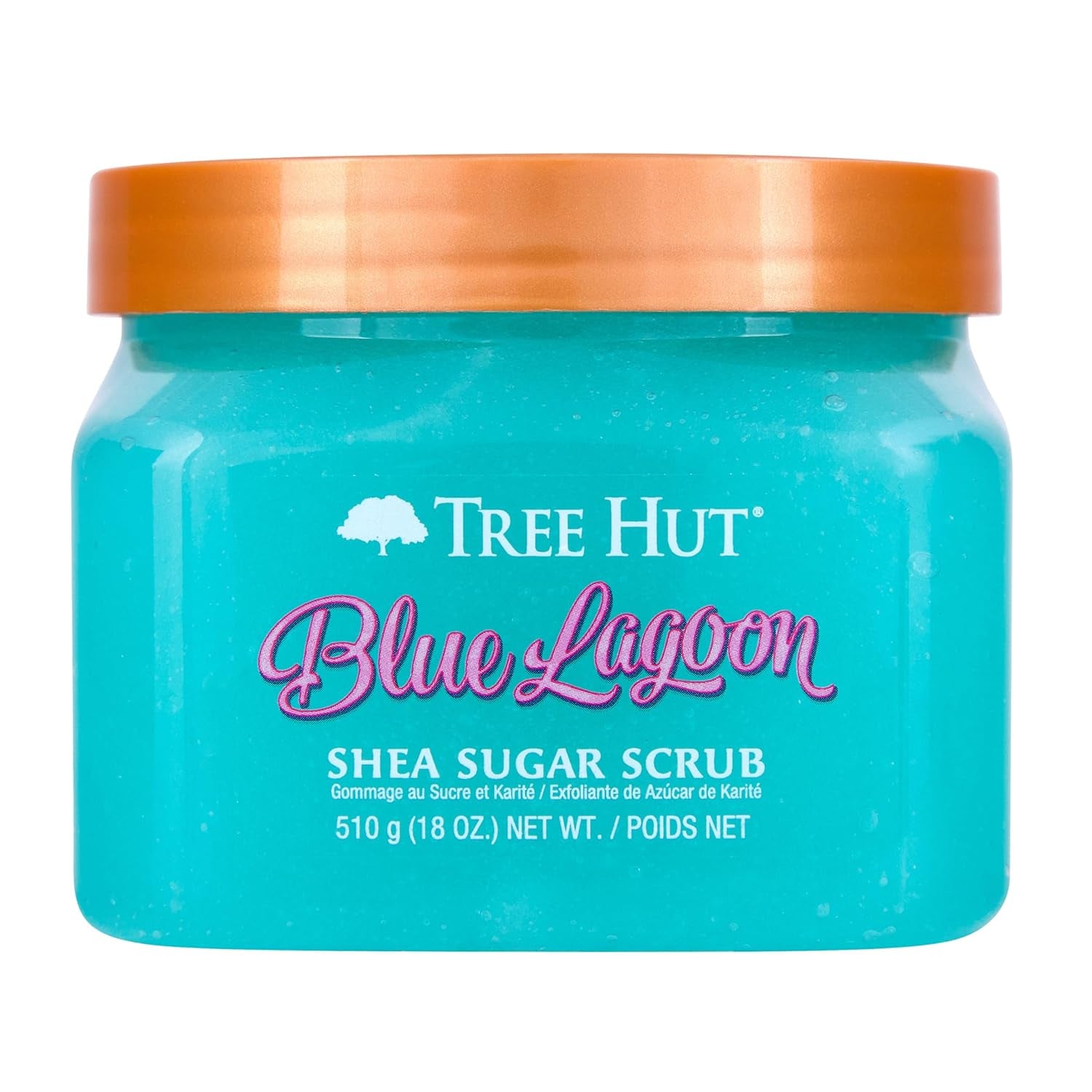 Blue Lagoon Shea Sugar Scrub | Exfoliating Body Scrub Removes Dead, Dry Skin for a Soft & Hydrated Feel | Nourishing Essential Body Care | 18 Fl Oz.