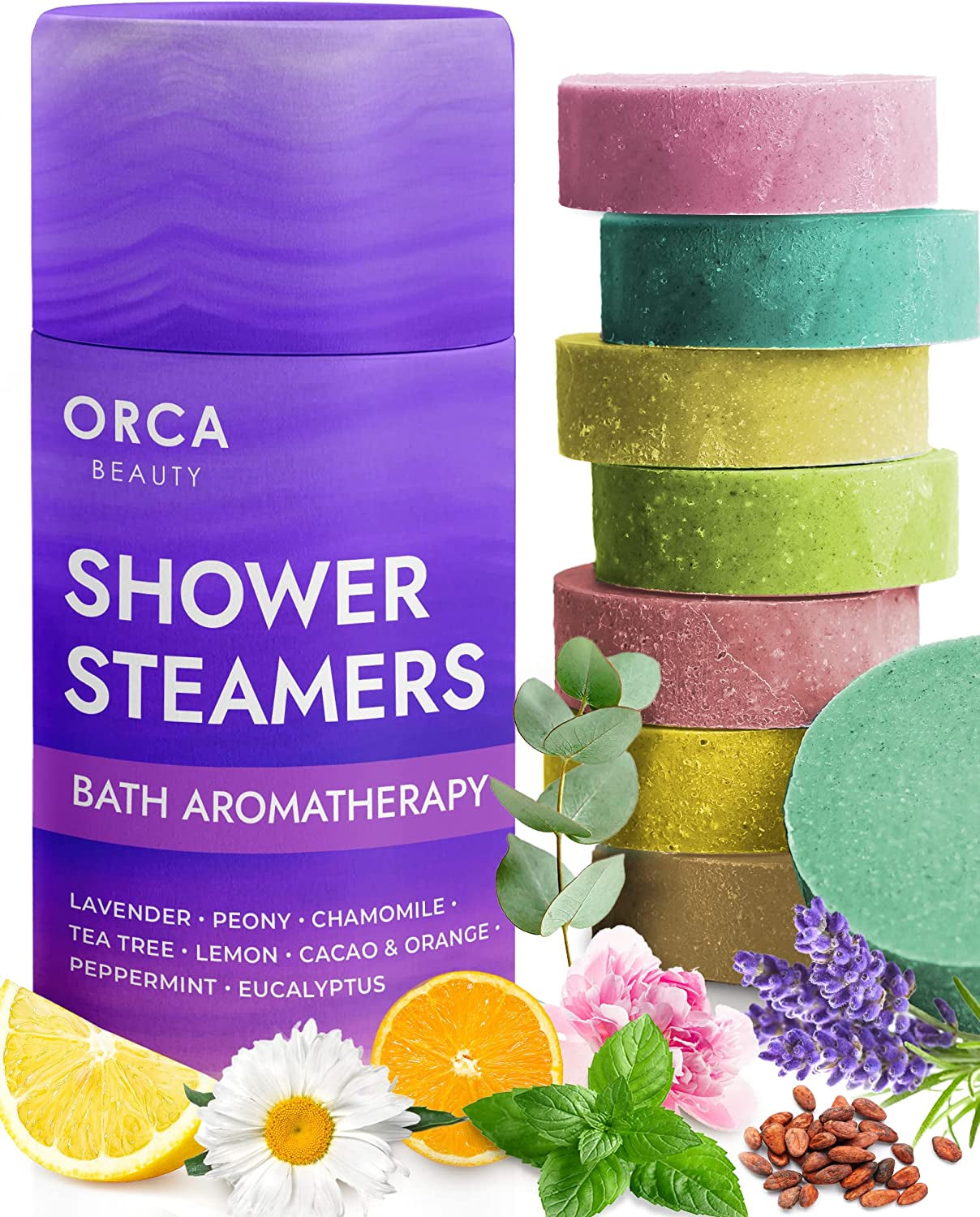 Shower Steamers Aromatherapy - Relaxation Gifts for Women, Shower Bombs, Unique Spa Gifts Shower Tablets, Shower Steamer Aromatherapy for Women & Men (Variety Pack Scent 8PC)