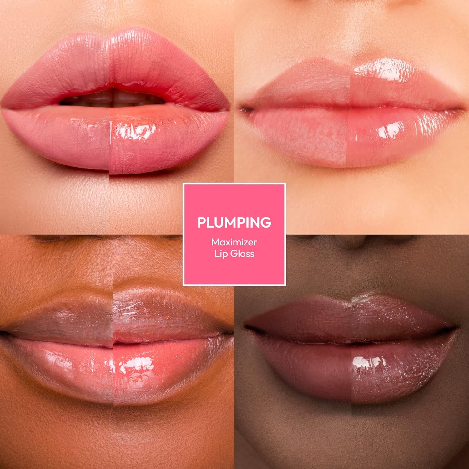 Plumping Lip Gloss – Hydrating, Voluminous, High-Shine, Cruelty-Free Lip Plumper, Smoothing, Instinct Lip Maximizer, 4 Colors, 0.15 FL Oz. (CLEAR)