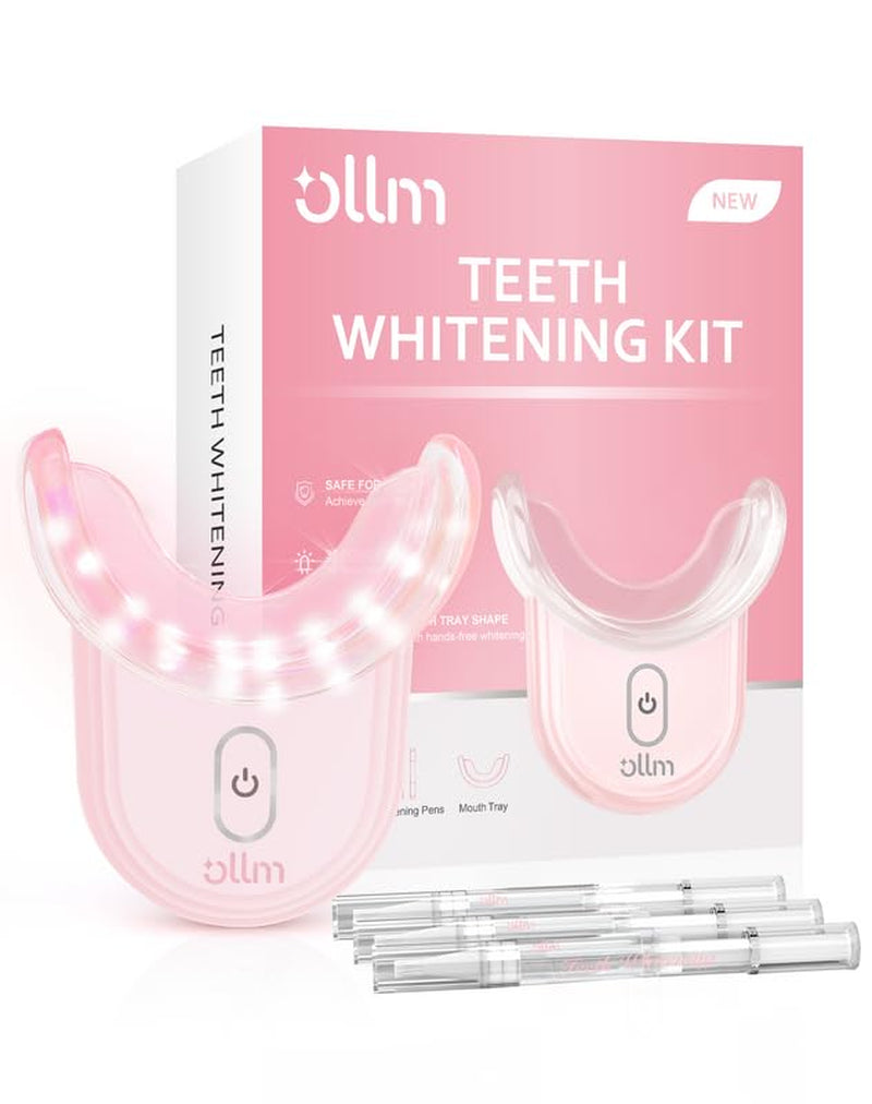 Teeth Whitening Kit Gel Pen Strips -  Specially Formulated for Sensitive Teeth, Gum, Braces Care 32X LED Light Tooth Whitener, Professional Oral Beauty Products Dental Tools 2 Mouth Trays