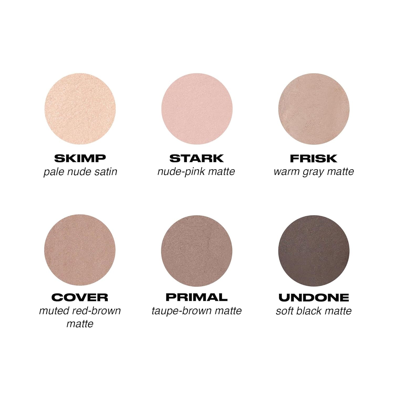 Naked 2 Basics Eyeshadow Palette, Velvety Matte Finish, 6 Nude Taupe & Brown Neutral Eye Shadows, Natural Everyday to Smokey Eye Makeup Looks, Travel Friendly Size, Vegan, Cruelty-Free