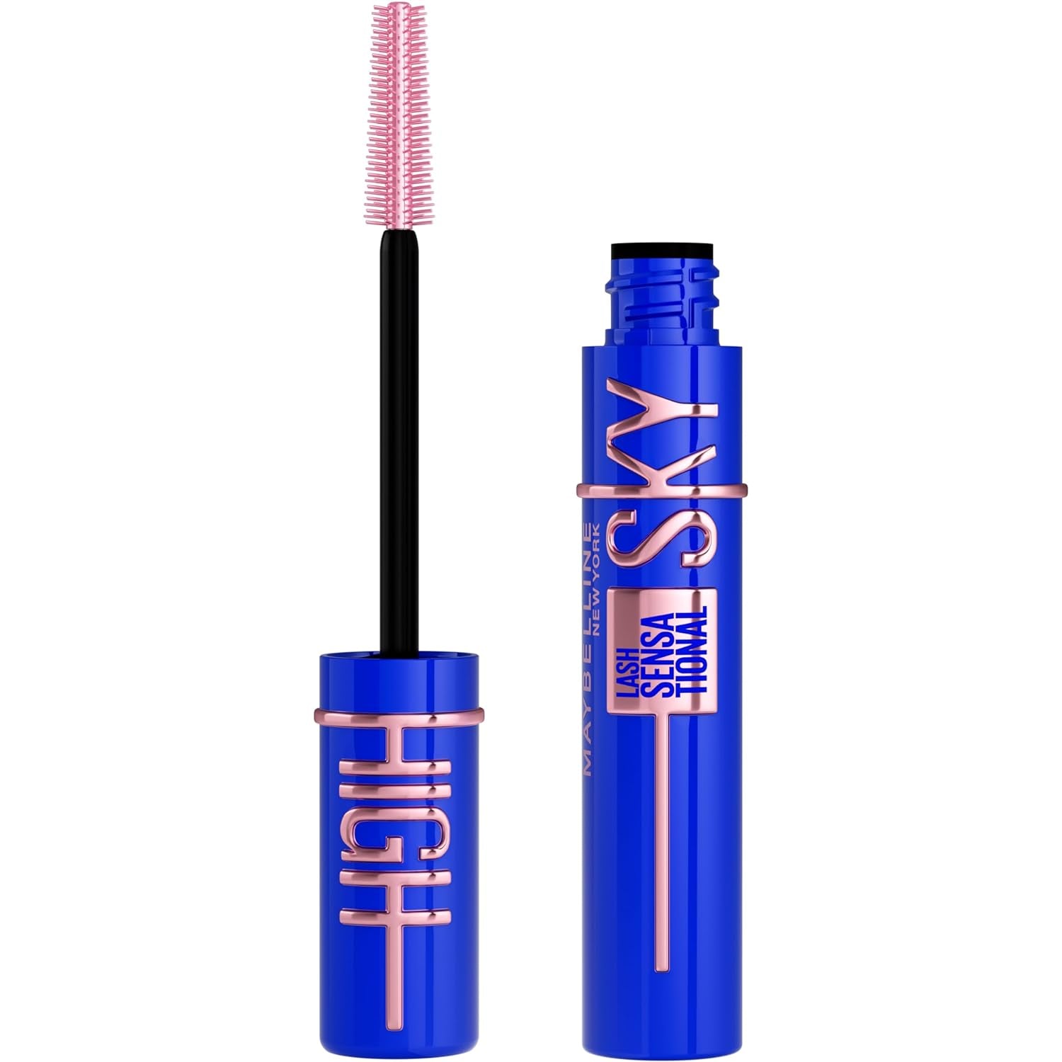 Lash Sensational Sky High Washable Mascara, Volumizing, Lengthening, Defining, Curling, Multiplying, Buildable Mascara Make up Formula, Blue Mist, 1 Count