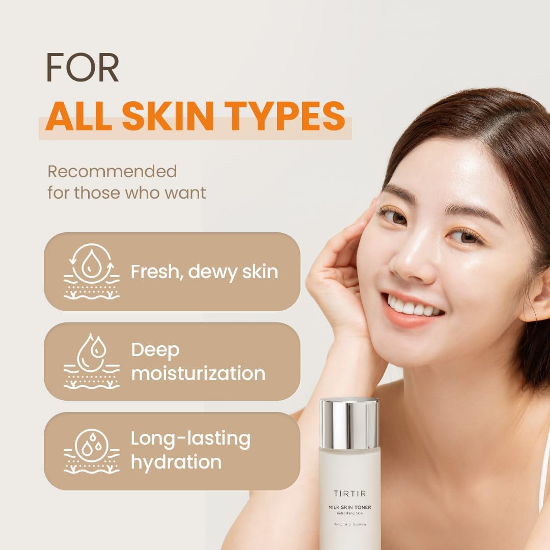 Milk Skin Rice Toner | Deep Moisturizing, Hydrating Toner for Face, Niacinamide, Ceramide, Rice Bran Extract, Nature-Oriented Ingredients for Korean Skin Care, Vegan, 5.07 Fl.Oz.