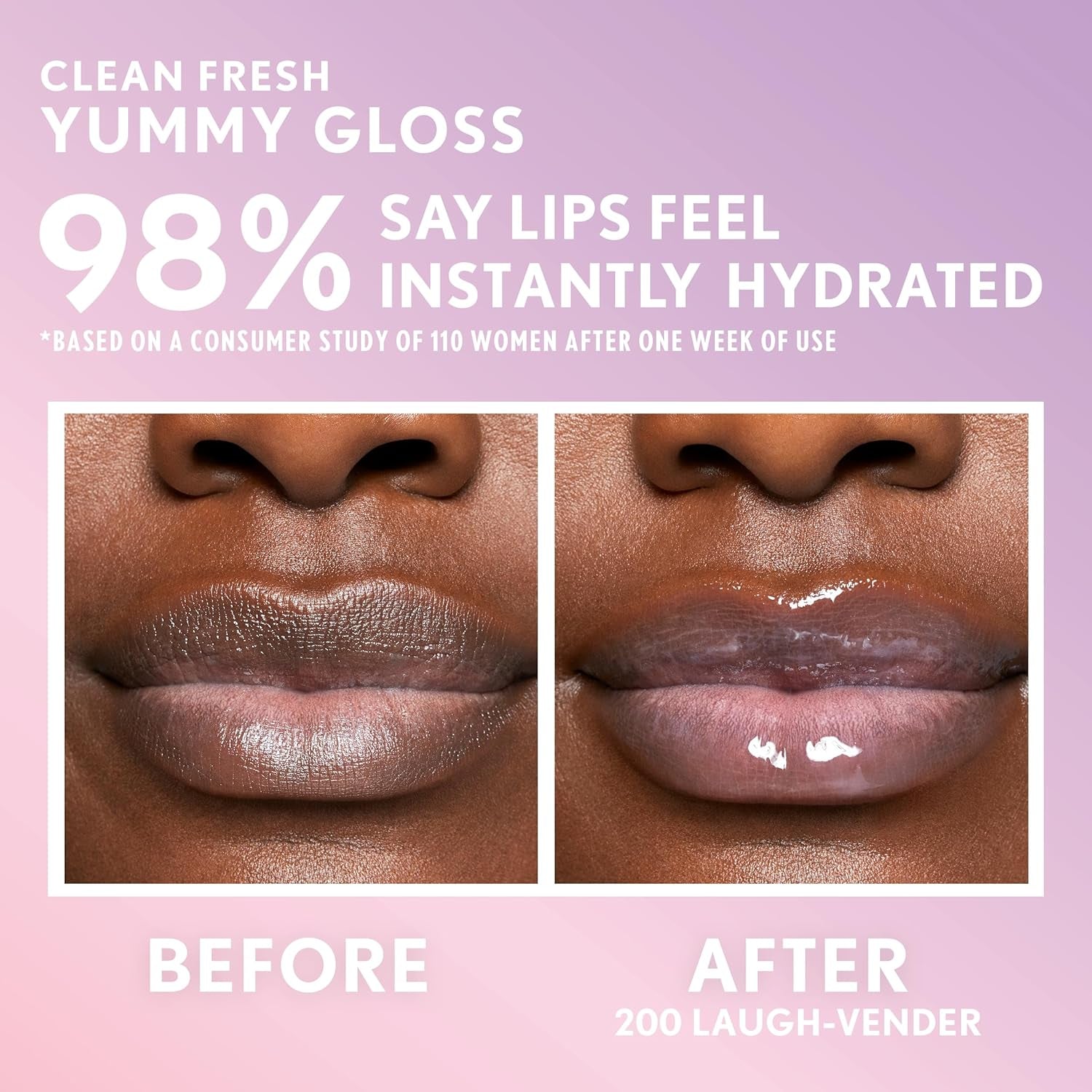 Clean Fresh Yummy Gloss – Lip Gloss, Sheer, Natural Scents, Vegan Formula - Laugh-Vender