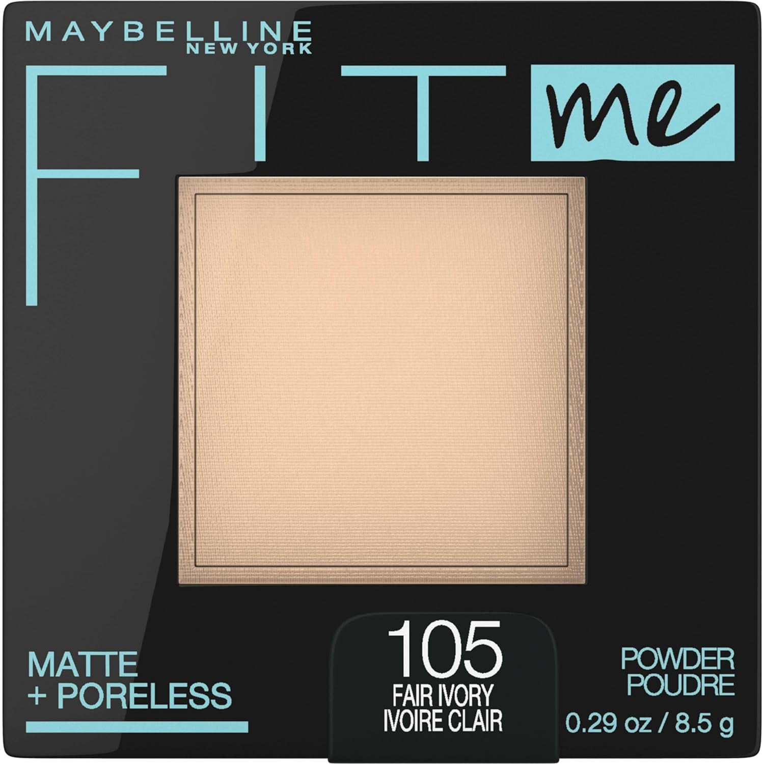 Fit Me Matte + Poreless Pressed Face Powder Makeup & Setting Powder, Fair Ivory, 1 Count