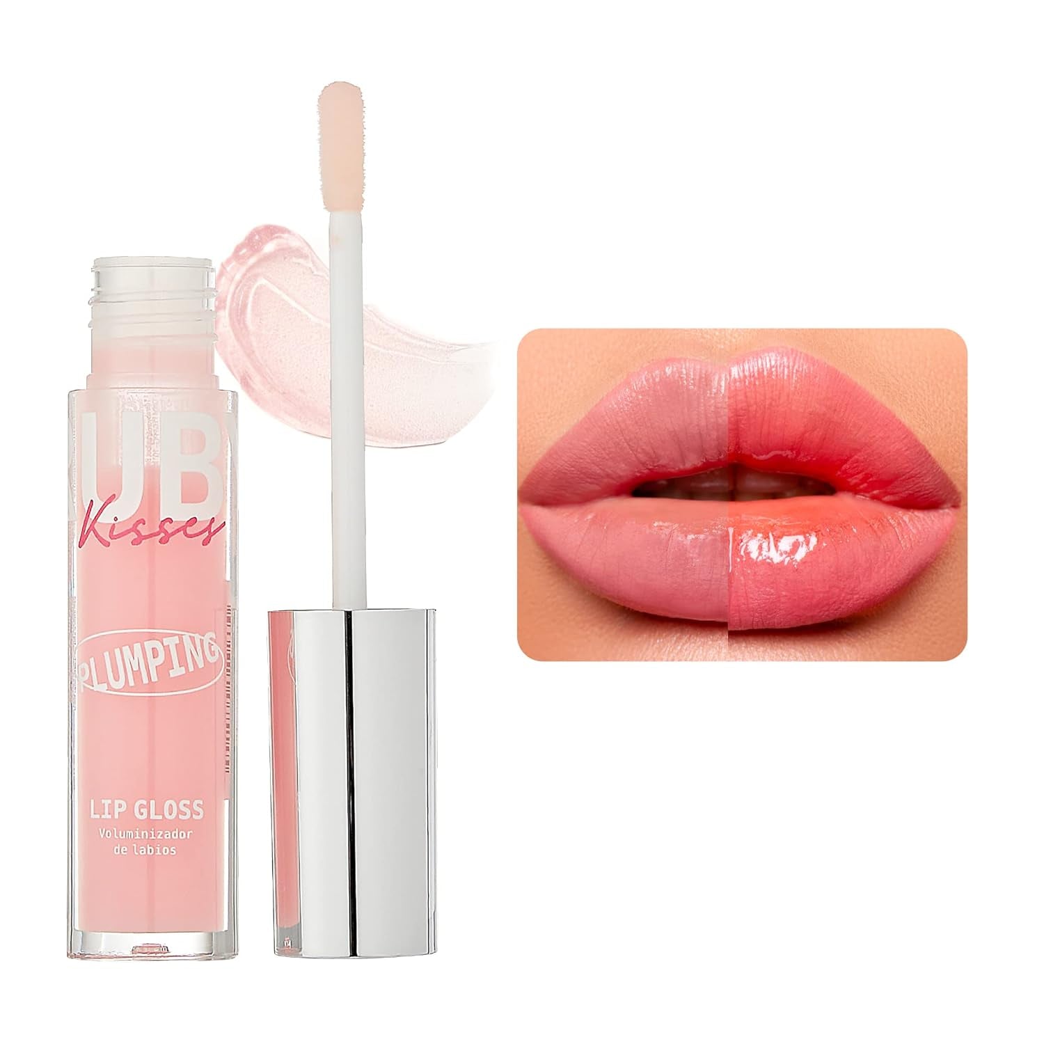 Plumping Lip Gloss – Hydrating, Voluminous, High-Shine, Cruelty-Free Lip Plumper, Smoothing, Instinct Lip Maximizer, 4 Colors, 0.15 FL Oz. (Pink Glacier)