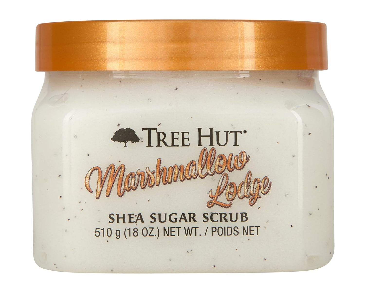 Marshmallow Lodge Shea Sugar Scrub | Exfoliating Body Scrub Removes Dead, Dry Skin for a Soft & Hydrated Feel | Limited Edition Fall | Nourishing Essential Body Care | 18 Fl Oz.