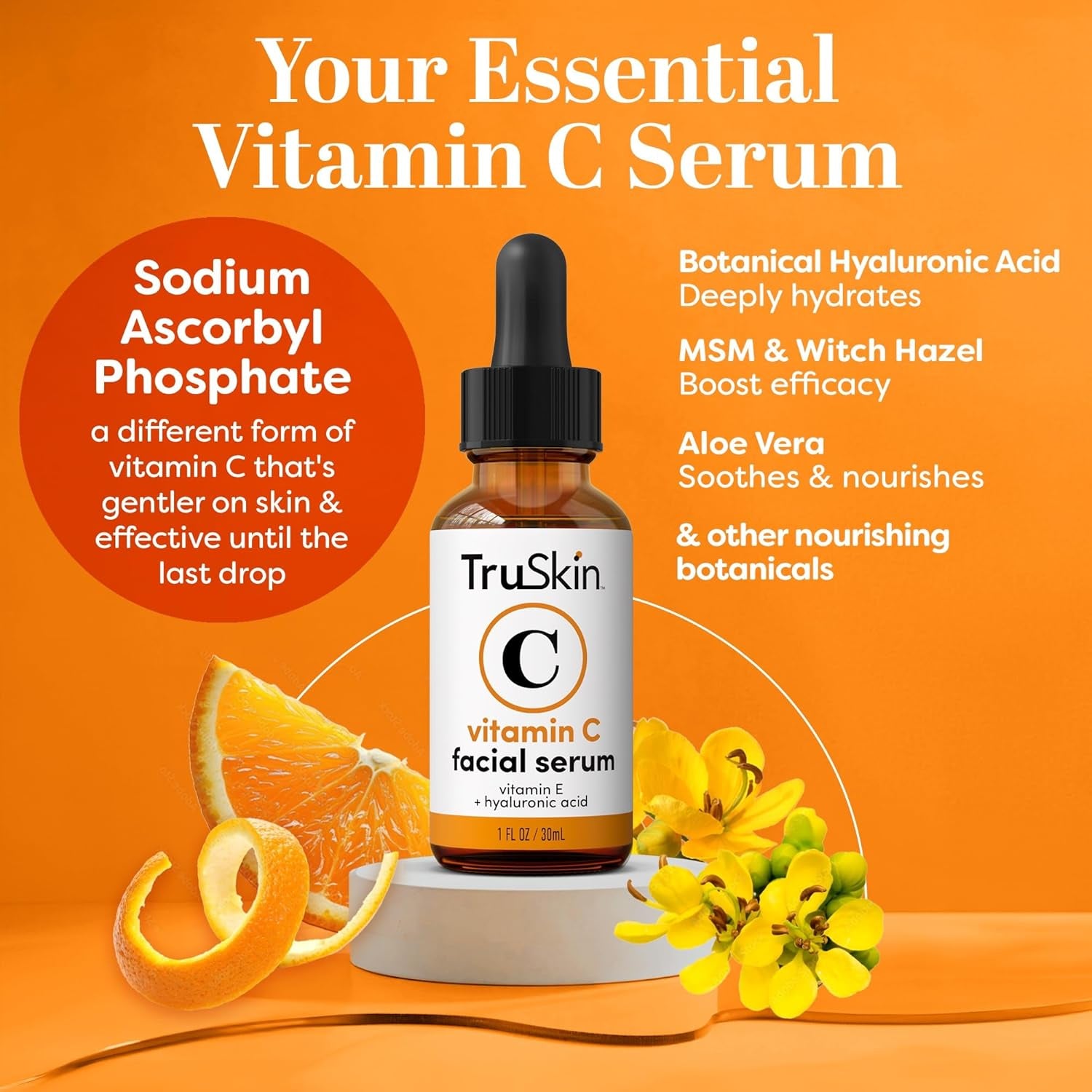 Vitamin C Serum – anti Aging Facial Serum with Vitamin C, Hyaluronic Acid, Vitamin E & More – Brightening Serum for Dark Spots, Even Skin Tone, Eye Area, Fine Lines & Wrinkles, 1 Fl Oz