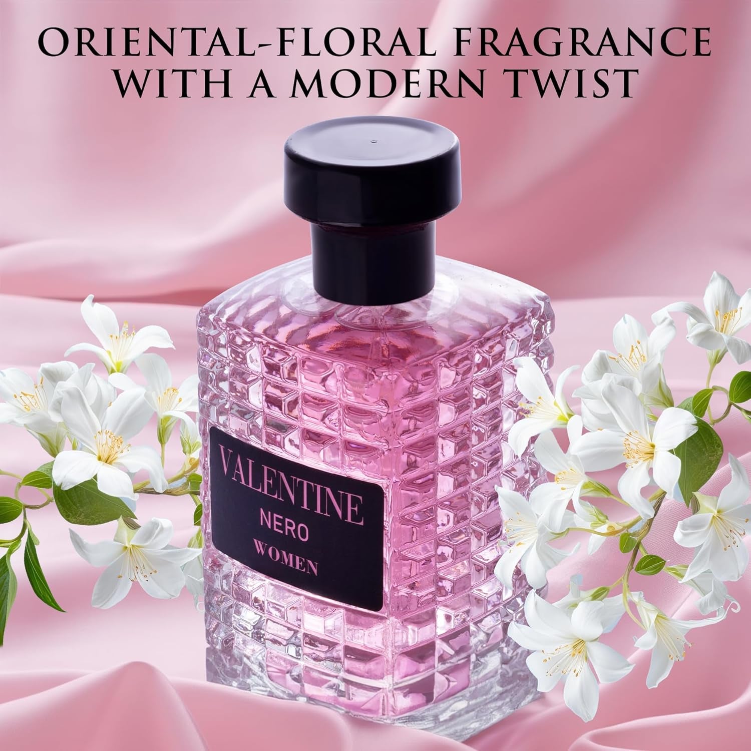 Valentine for Women Eau De Parfum - Amber Floral Jasmine, Bourbon Vanilla & Woods Oriental-Floral Fragrance with a Modern Twist Elegant 100Ml Bottle Packed in Paper Box