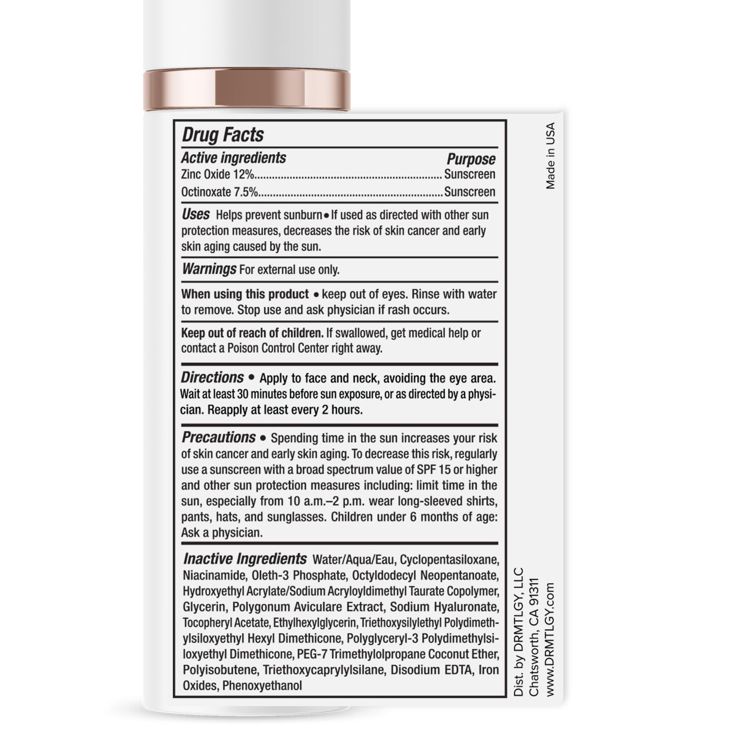 Anti-Aging Tinted Moisturizer with SPF 46. Universal Tint. All-In-One Light Coverage Sheer Tinted Face Sunscreen with Broad Spectrum Protection against UVA and UVB Rays. 1.7 Oz