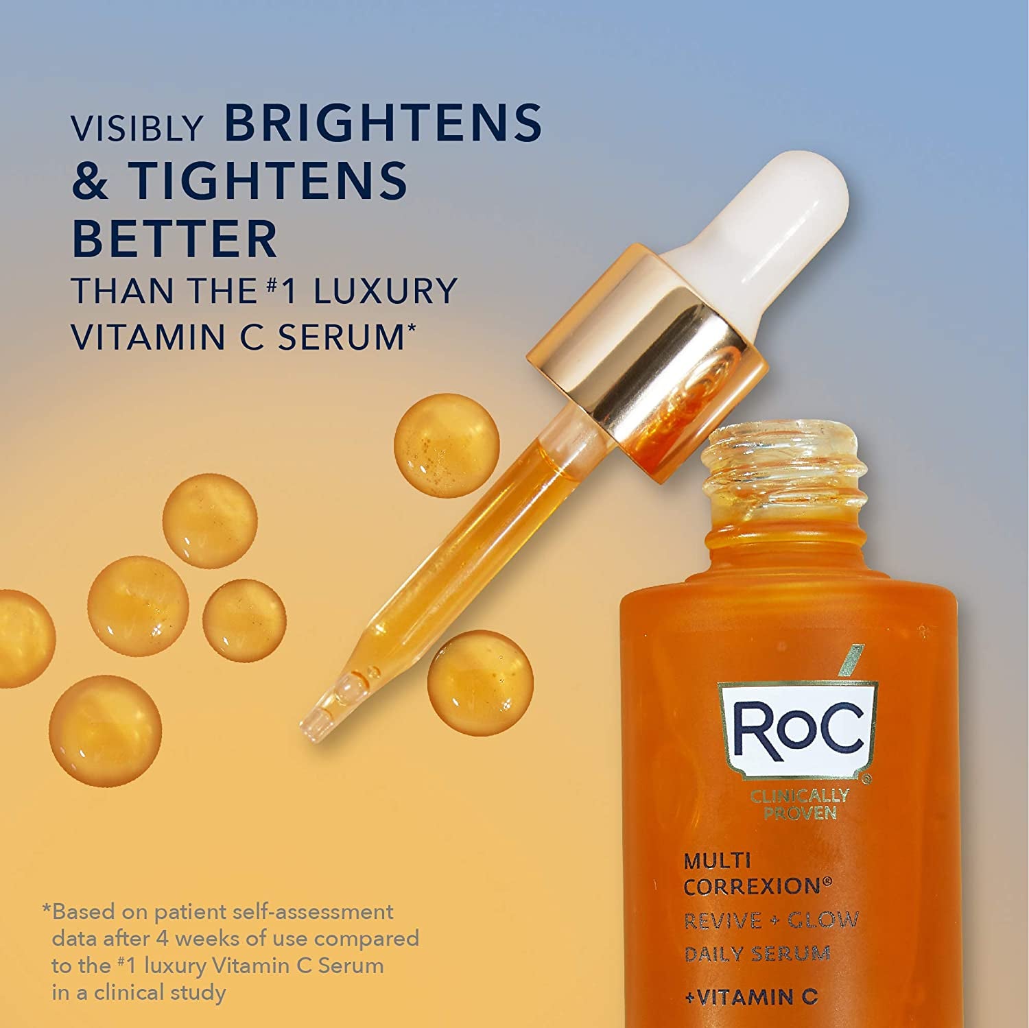 Multi Correxion Revive + Glow 10% Active Vitamin C Serum for Face, Daily Anti-Aging Wrinkle and Skin Tone Skin Care Treatment, Brightening Serum, Stocking Stuffers for Men & Women, 1 Oz