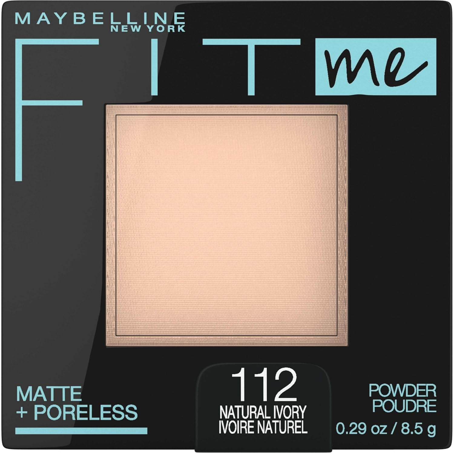 Fit Me Matte + Poreless Pressed Face Powder Makeup & Setting Powder, Natural Ivory, 1 Count