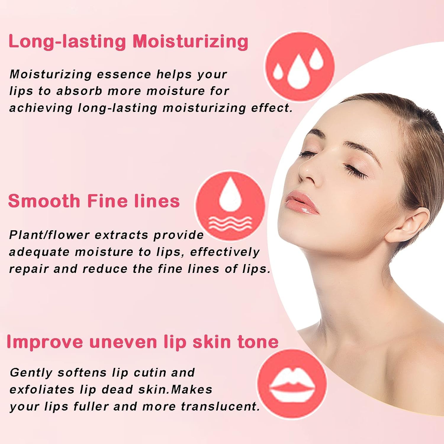 30 PCS Moisturizing Lip Mask Crystal Lip Care Pads Mask for Moisturizing & Reducing Chapped, Smoothing, Fine Lines-Lip Patches with Moisture Essence to Firms & Hydrate and Plump Your Lips