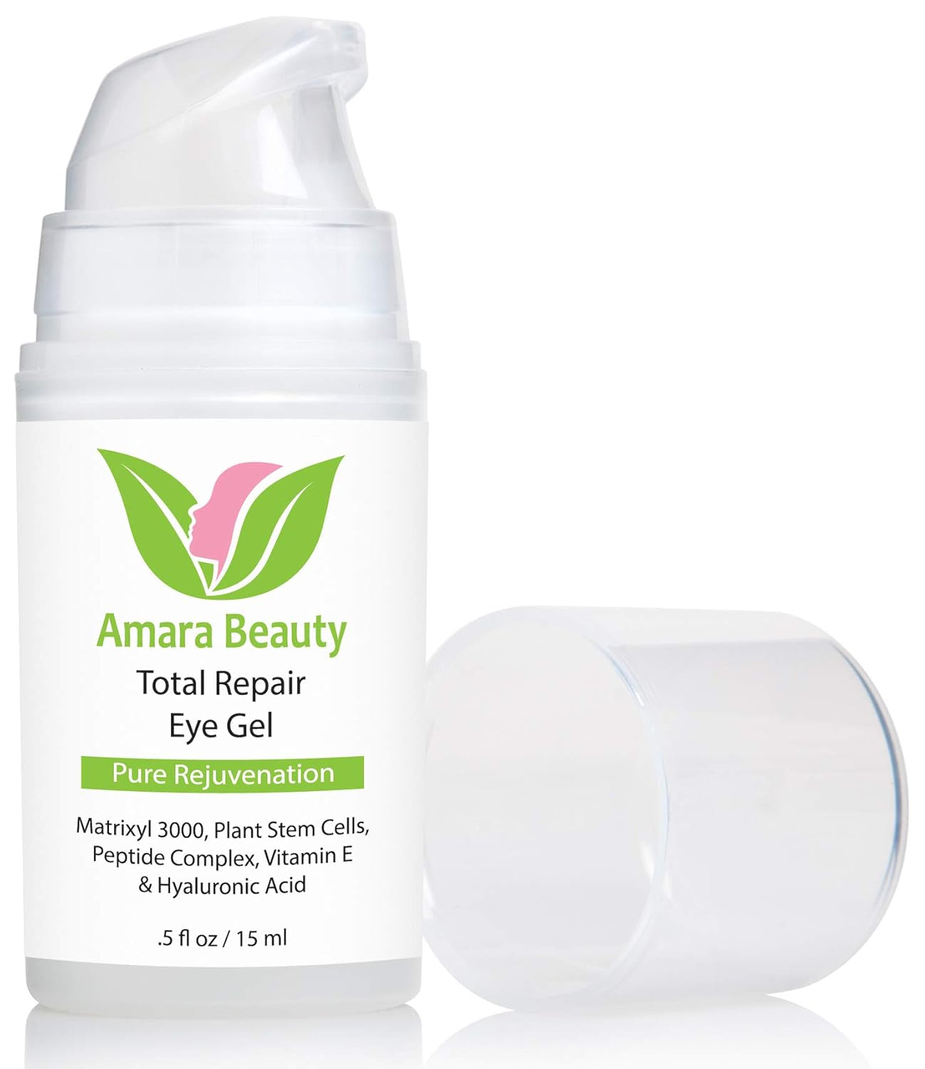 Eye Cream Gel for Dark Circles and Puffiness with Peptides & Hyaluronic Acid, 0.5 Fl. Oz.