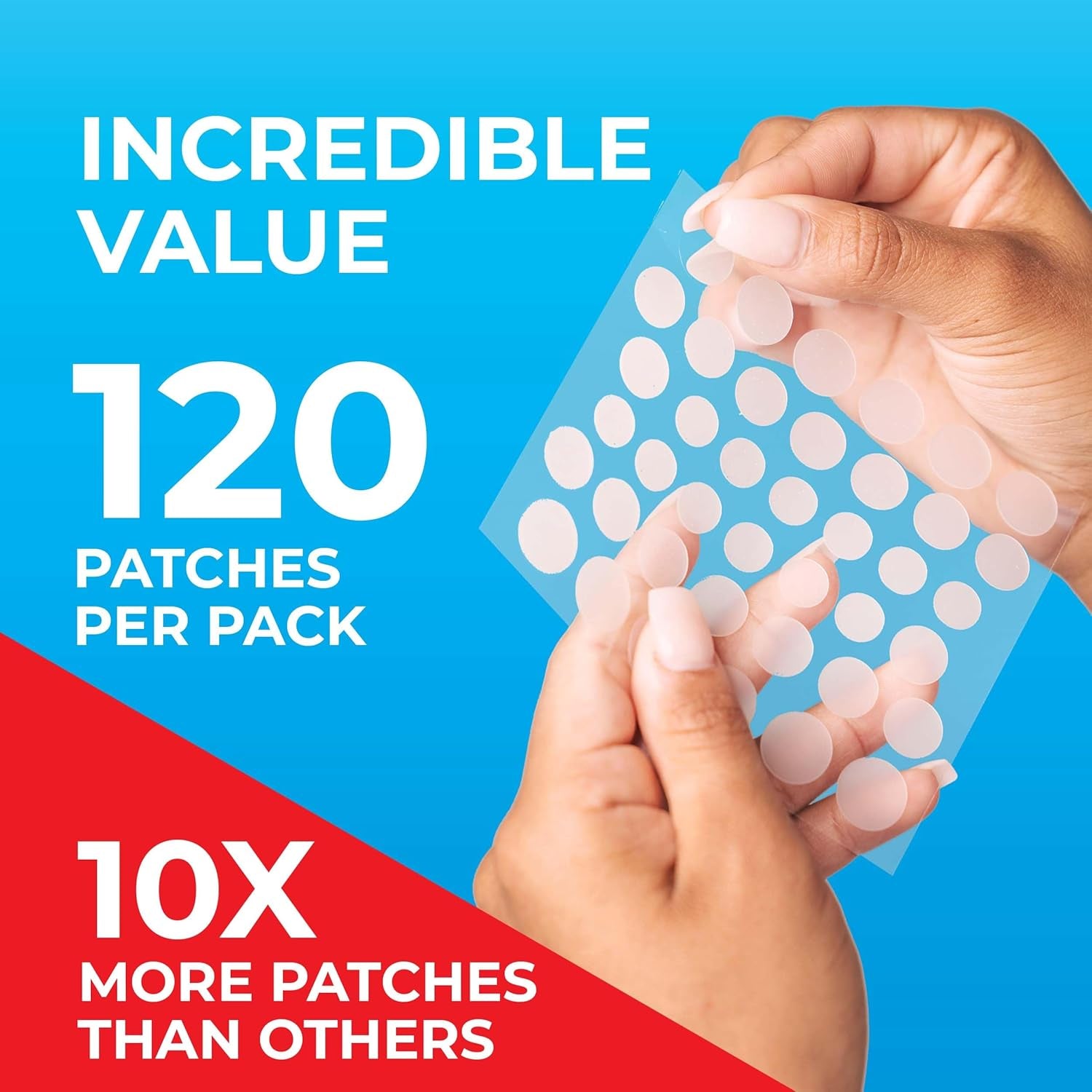 Patchrx Pimple Patches for Face (120 Patches), Hydrocolloid Acne Patches with Tea Tree Oil, Pimple Patch Pimple Stickers - Hydrocolloid Patch Acne Dots - Acne Pimple Patches for Face - Zit Patches