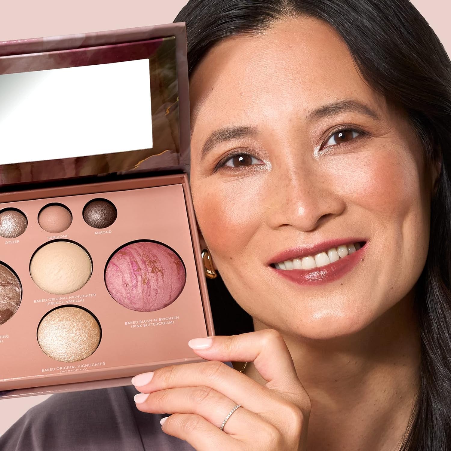 the Best of the Best Baked Palette - Full Size - Includes Bronzer, Blush, 2 Highlighters and 3 Eyeshadows - Travel-Friendly